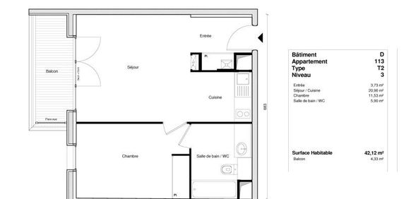 Location Appartement 2 pièces 42m² CHENNEVIERES SUR MARNE 94430 - Photo 2