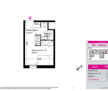 Location Appartement 1 pièce 16m² FRANQUEVILLE ST PIERRE 76520 - Photo 2