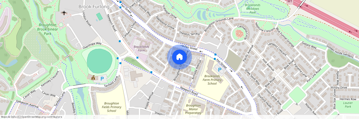 BROUGHTON - A prime 2 double bedroom apartment overlooking brook and parkland