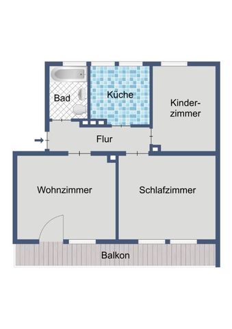 Balkonwohnung ab sofort frei - Foto 3