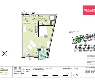 Leistbare 1,5 Zimmerwohnung mit Balkon im Innenhof - 1.29 - Foto 2