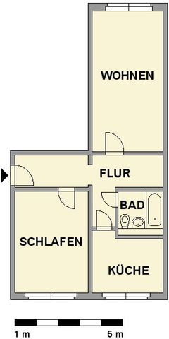 Unweit vom Schlossteich entfernte 2-Raum-Wohnung - Foto 3