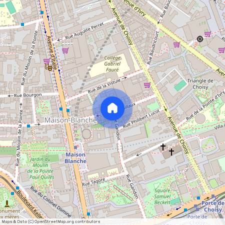 Rue Caillaux, entre Avenue d'Italie et Avenue de Choisy 75013 Paris (13e arrondissement)