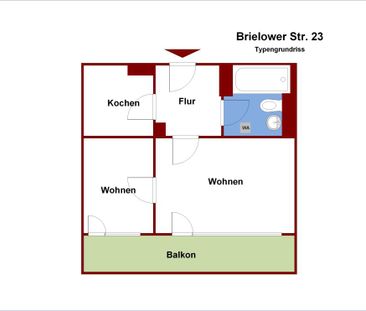 Altersfreundliche 2-Zimmer-Wohnung mit Balkon - Foto 3