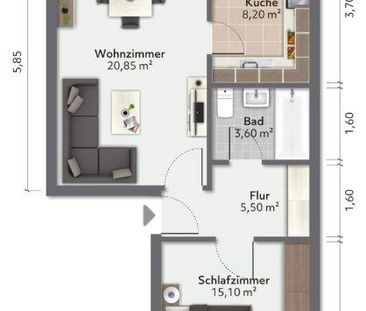 Ruhig gelegene 2 Raum Wohnung mit Aussicht! - Photo 1