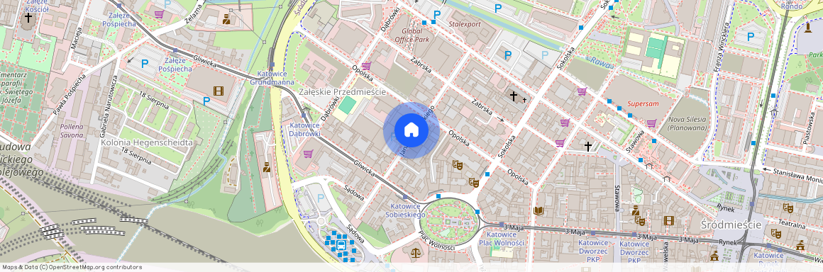 ul. Jana III Sobieskiego, Śródmieście, Katowice, śląskie