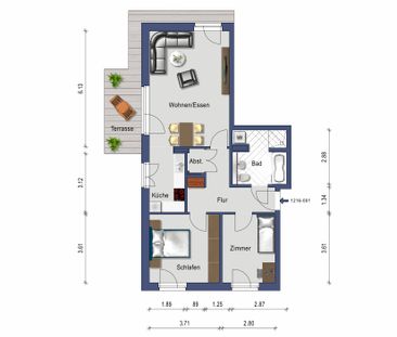 Helle 3-Zimmer-Wohnung mit Terrasse in zentraler Lage - 22846 Norde... - Photo 5