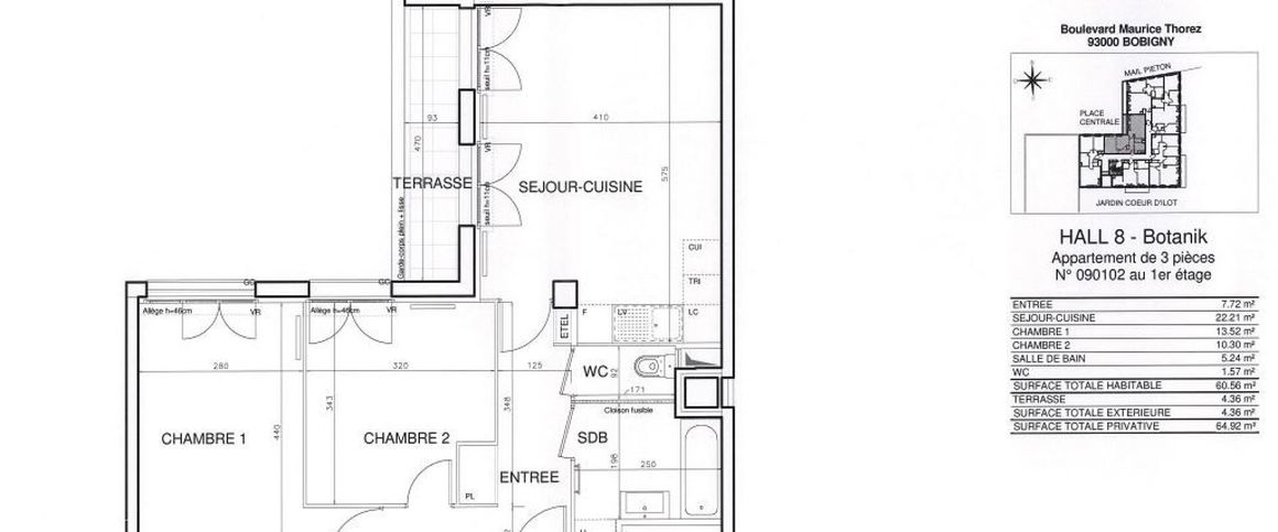 location Appartement T3 DE 59.6m² À BOBIGNY - Photo 1