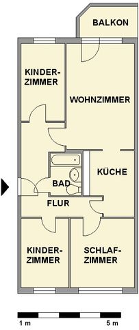 4-Raum-Erdgeschosswohnung mit Balkon nahe Chemnitz Center - Foto 2