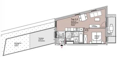 2-Zimmer Gartenwohnung im 1. Obergeschoss! - Photo 2