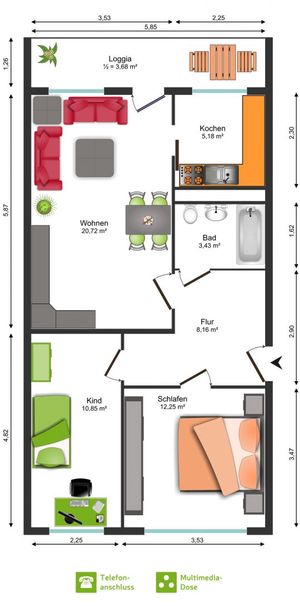 3-Raum-Wohnung mit Balkon - Foto 2