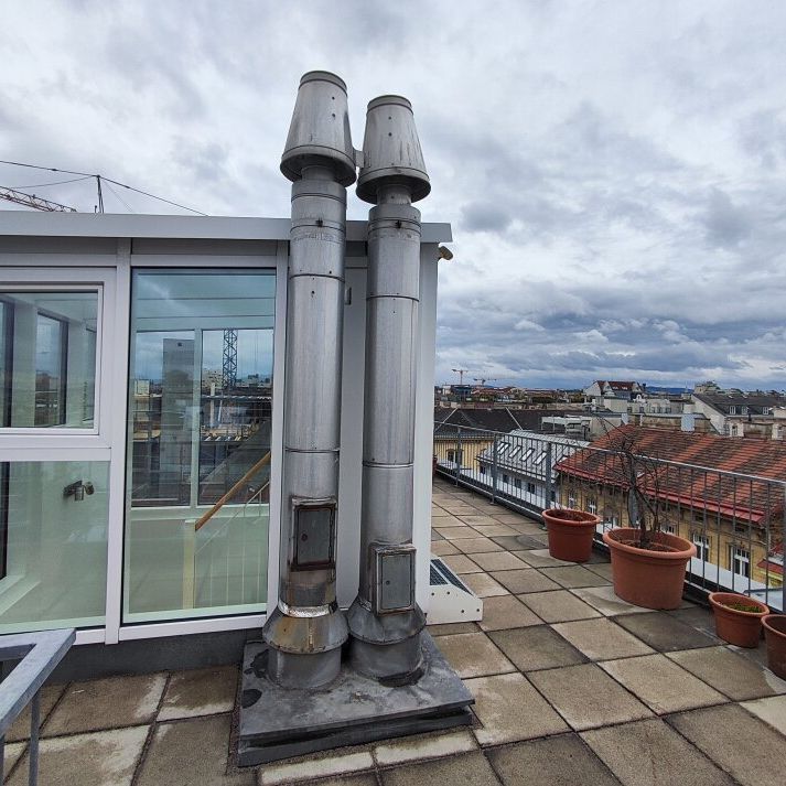 360° Grad Blick über Wien- DG Luxus mit fantastischem Blick über Wien, Stellplatz, klimatisiert, Balkon & Dachterrasse - Photo 1