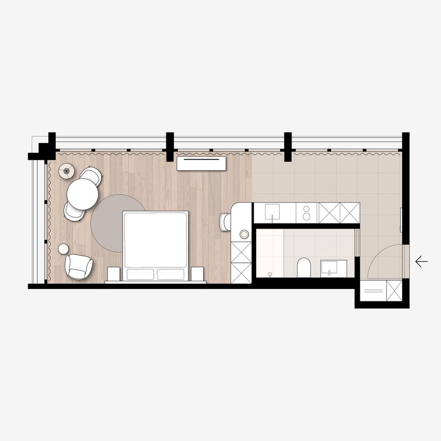 1 Zimmer, 34 m² - Photo 1