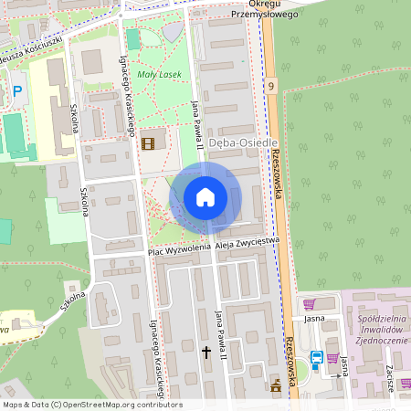 ul. Jana Pawła II, Nowa Dęba, Nowa Dęba, tarnobrzeski, podkarpackie