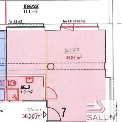 1.5 Zimmer, 38 m², EG - Foto 2