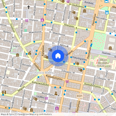 Μάρνη, 30 104 33 Αθήνα, Αγίου Μελετίου - Πλατεία Βικτωρίας - Μάρνη (Λεωφόρος Πατησίων - Λεωφόρος Αχαρνών)