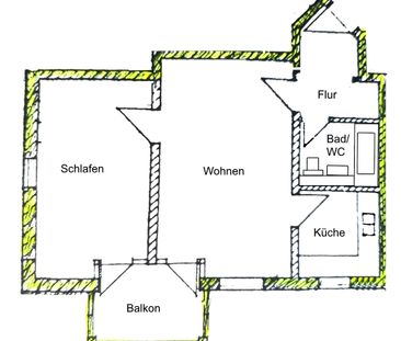 Sanierte 2-Zimmer-Wohnung mit Balkon in Unterhaching am Hachinger Bach - Foto 4