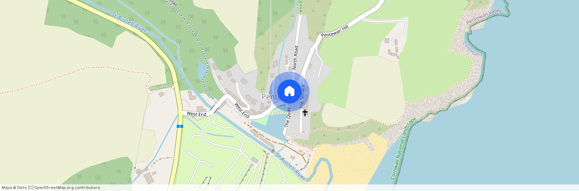 The Square, Pentewan, St Austell, Cornwall