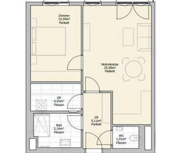 2 Zi Wohnung mit großen Balkon - nahe U1 (provisionsfrei!) - Foto 4