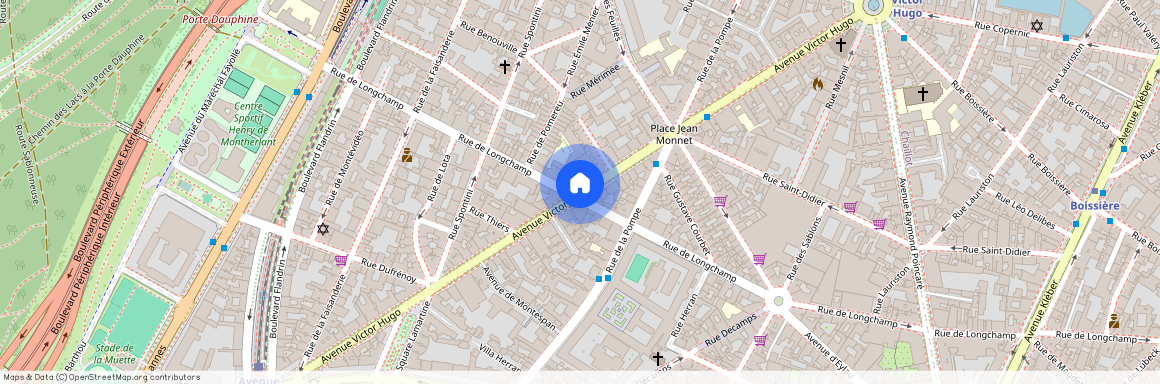 Rue Copernic entre Avenue Victor Hugo et Avenue Kleber 75116 Paris (16e arrondissement)