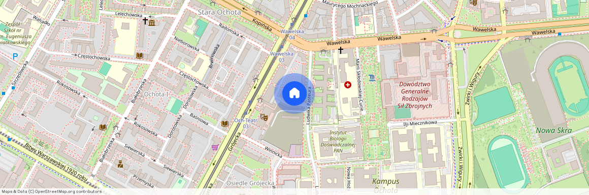 Ludwika Pasteura 6a, Warszawa, Ochota