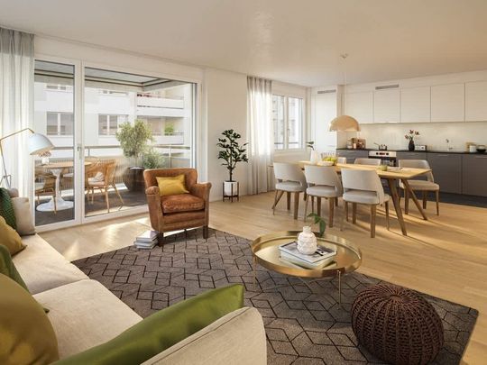 2.5 Zimmer, 56 m², 4. Stock - Foto 1