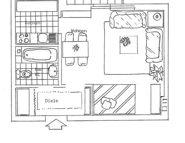 vermiete möblierte 1-Zimmer-Wohnung in Berlin-Marienfelde - Photo 1