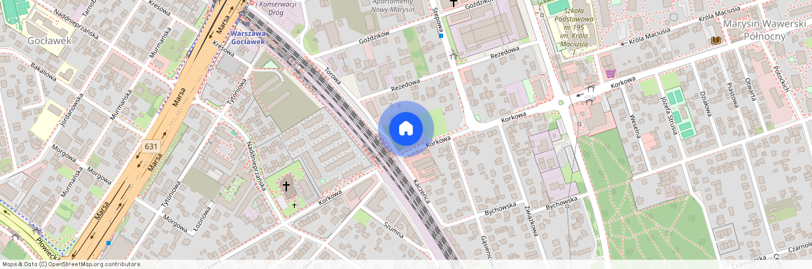 ul. Korkowa, Marysin Wawerski, Wawer, Warszawa, mazowieckie