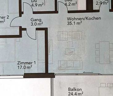 3½ Zimmer-Wohnung in Rütihof (AG), möbliert, auf Zeit - Foto 5