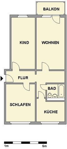 3-Raum-Wohnung mit Balkon nahe Grundschule - Foto 3