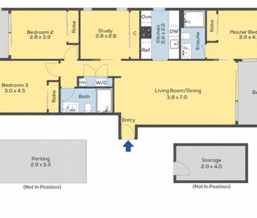 Spacious Three-Bedroom Apartment with Study and Two Balconies - Photo 5
