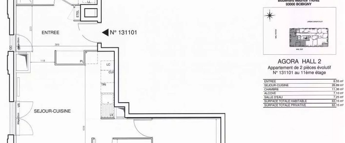 location Appartement T2 DE 64.4m² À BOBIGNY - Photo 1