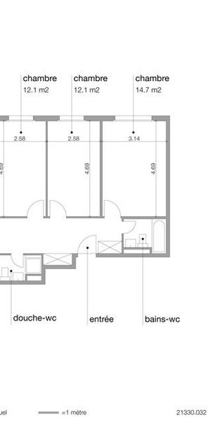 Appartement de 4.5 pièces situé au rez-de-chaussée. - Foto 1