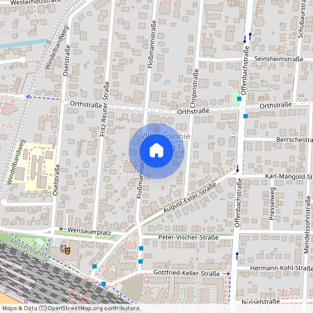 Floßmannstraße, 81245 München Pasing ca. 8, 8 km west of Munich-center