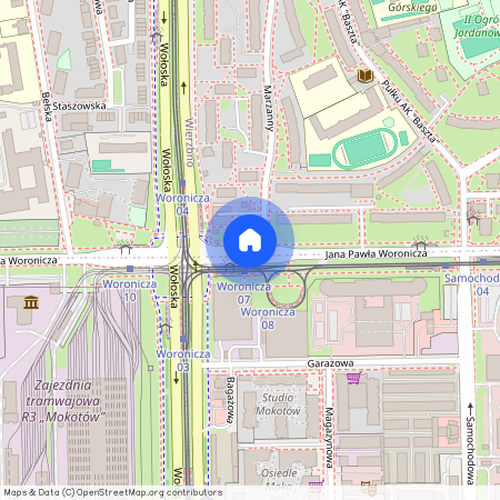 ul. Jana Pawła Woronicza, Wierzbno, Mokotów, Warszawa, mazowieckie