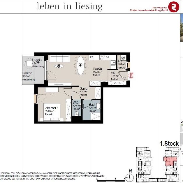 Erstbezug - Excellente 2-Zimmer Neubauwohnung mit Balkon | Fertigstellung 2025 - Photo 1