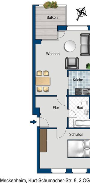 Genau unsere neue Wohnung: 2-Zimmer-Wohnung in Meckenheim - Photo 2