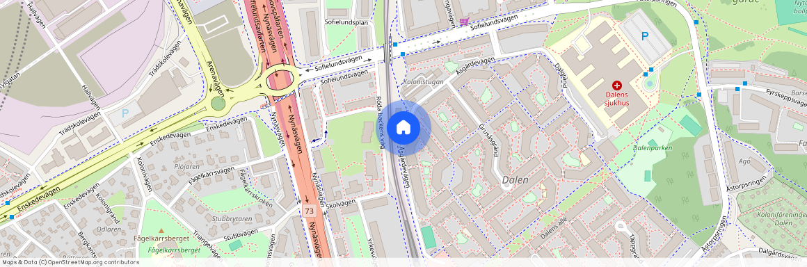 Åsgärdevägen, Enskededalen