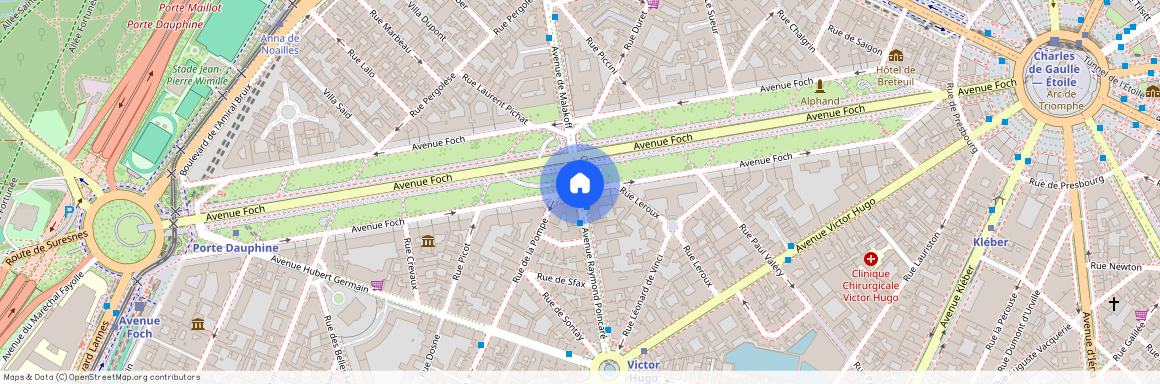 Avenue Foch et Avenue Raymond Poincarré 75116 Paris (16e arrondissement)