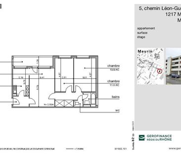 Charmant appartement de 4 pièces de 64m2, disposé comme suit: hall ... - Photo 2