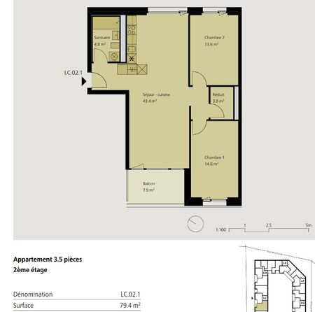 Bel appartement de 3.5 pièces au 2ème étage à louer à Delémont 1 - Photo 4