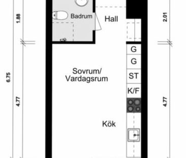 Sollentuna - 1rok - tillsv - 10.500kr/mån - Foto 3