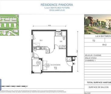 Location Appartement 2 pièces 43m² HARFLEUR 76700 - Photo 2