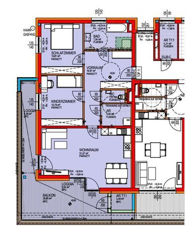 hochwertige 3-Zimmerwohnung mit Balkon und PKW-Stellplätzen - Foto 4