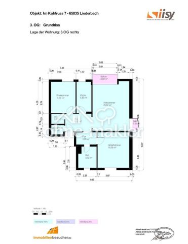 3 Zimmer Wohnung mit Balkon im Herzen von Liederbach - Foto 5