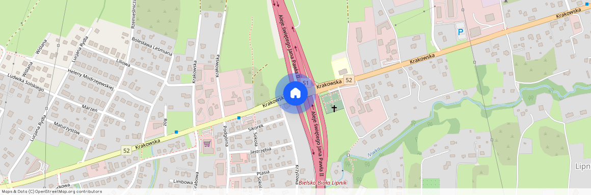 ul. Krakowska, Lipnik, Bielsko-Biała, śląskie