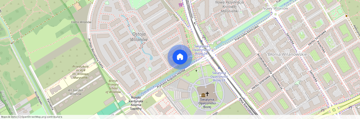 ul. Prymasa Augusta Hlonda 2, Błonia Wilanowskie, Wilanów, Warszawa, mazowieckie