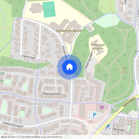 Klövervallsvägen, Täby