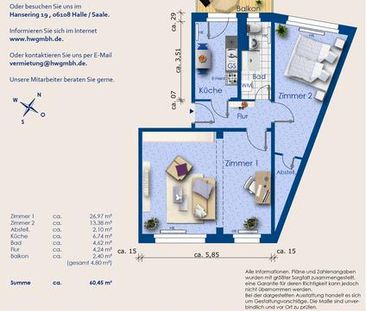 Sanierte Wohnung mit Balkon zum Innenhof - Photo 1