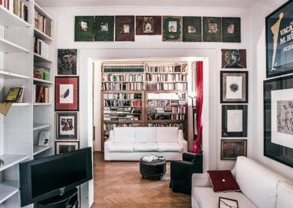 Prati: Spacious, tastefully furnished 1 bedroom, living, study, kitchen and bath. Located in beautiful building on high floor. Bright, silent, near services, metro and center. #1709